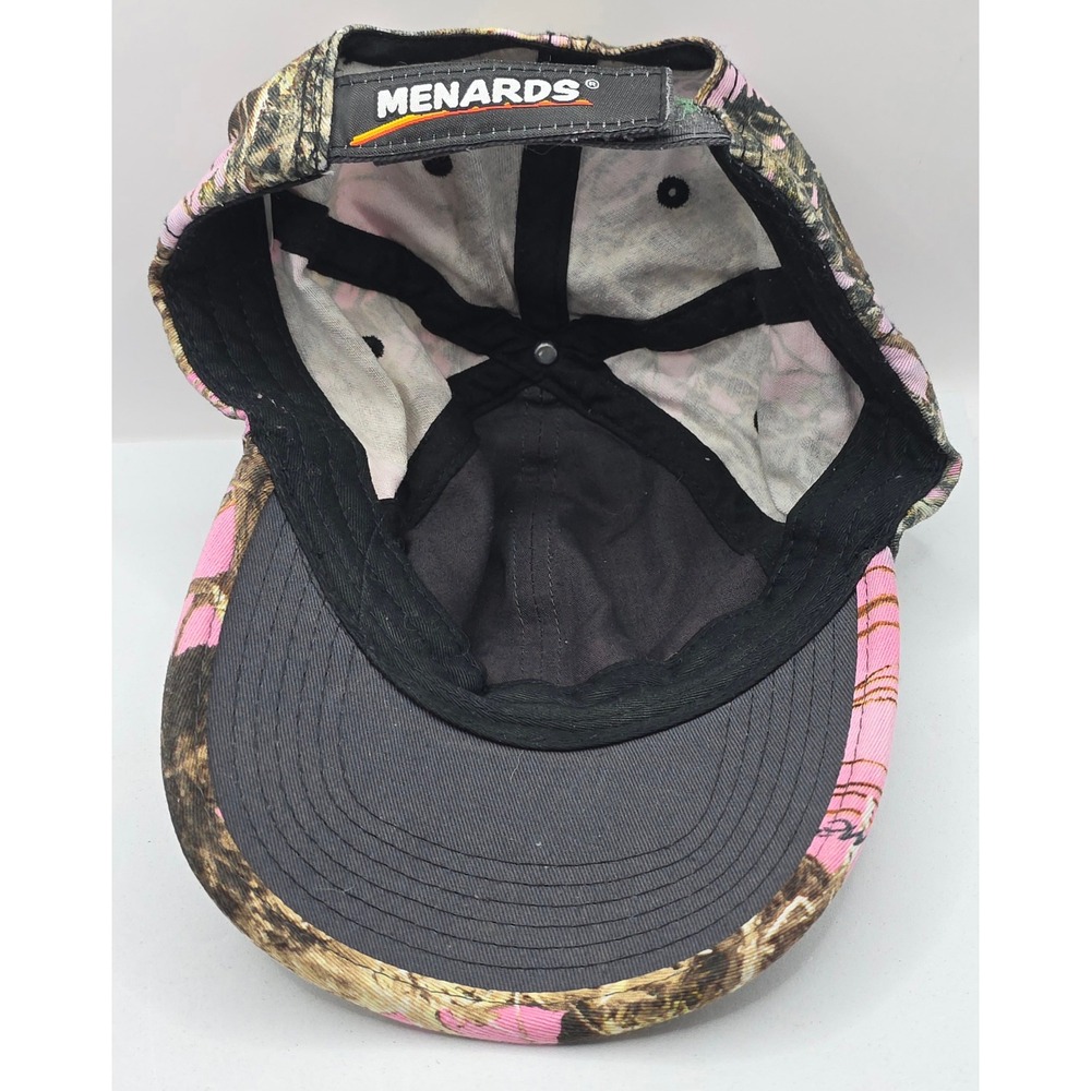 Menards Pink Camo Hat Cap Women's Logo Strapback Camouflage - Picture 6 of 9